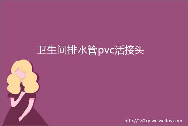 卫生间排水管pvc活接头